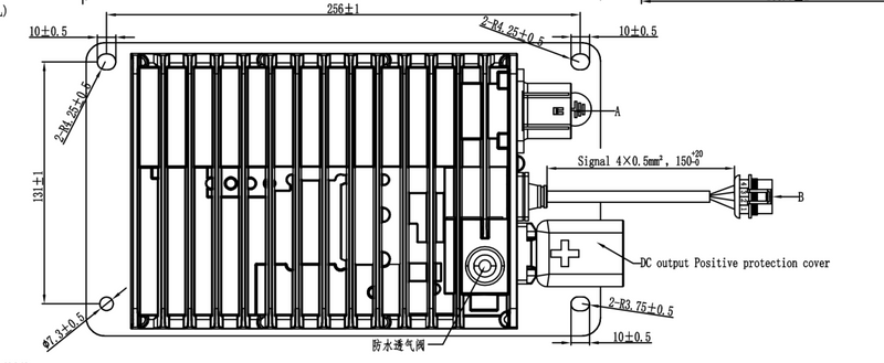 1kW 144V naar 12V EV DC/DC-converter Geïsoleerde DC-converter aan boordconverter met CAN BUS