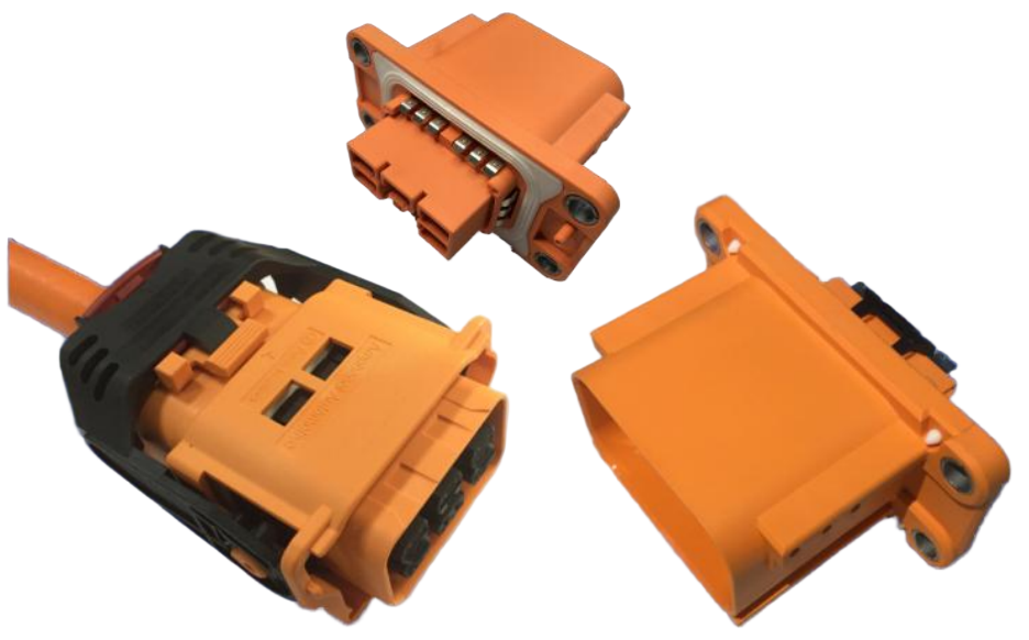 Amfenol HVC5P63FS 5-polige hoogspanning 750VDC EV-connector met HVIL