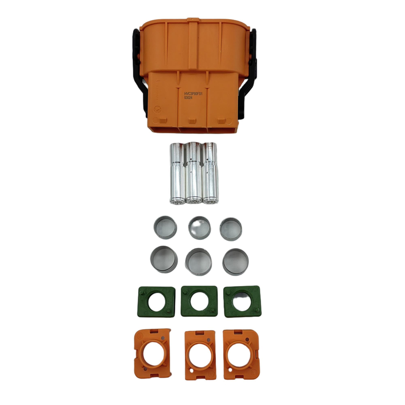 Amfenol HVC3P80 3-polige hoogspanning 800VDC EV-connectoren met HVIL