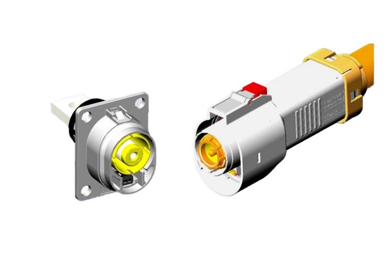 Amfenol HVMC1P12FS 1-polige hoogspanning 800VDC EV-metaalconnectoren met HVIL