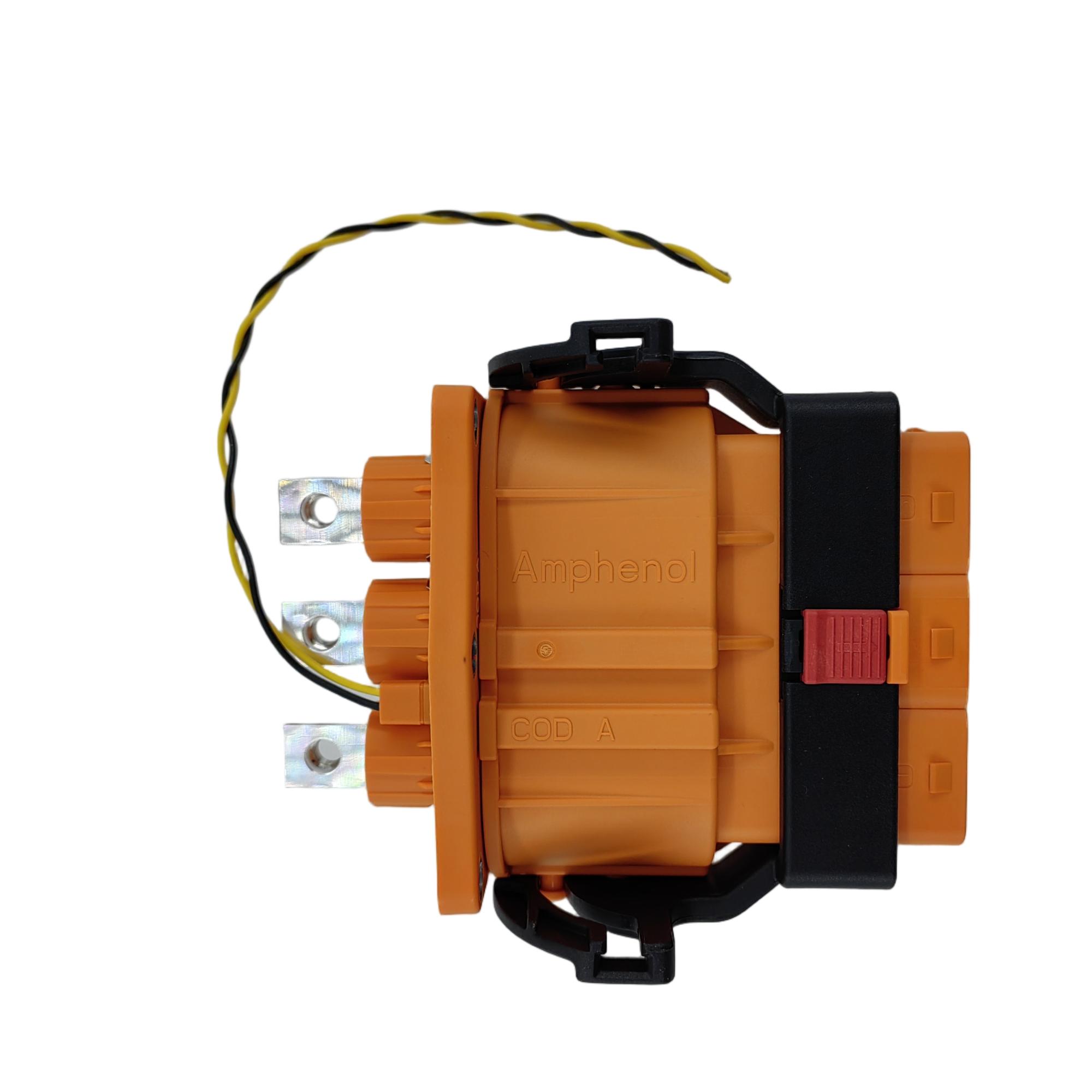 Amfenol HVC3P80 3-polige hoogspanning 800VDC EV-connectoren met HVIL