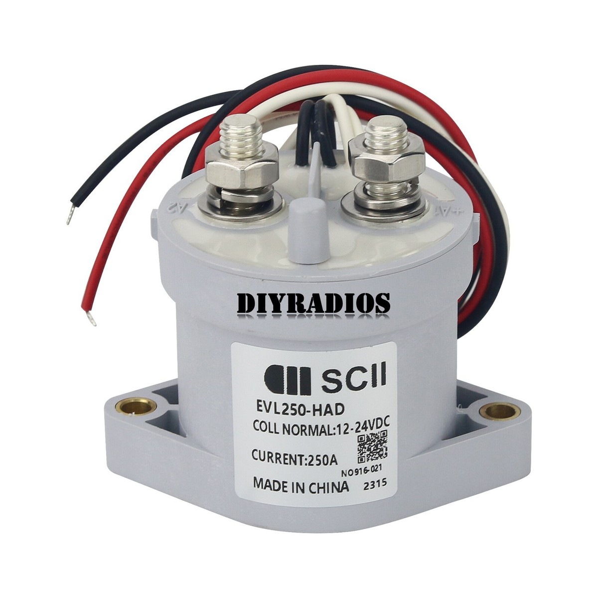 SCII EVL250-serie DC-schakelaar Belastingsspanning 900 VDC 250 A Spoelspanning 9-36 VDC