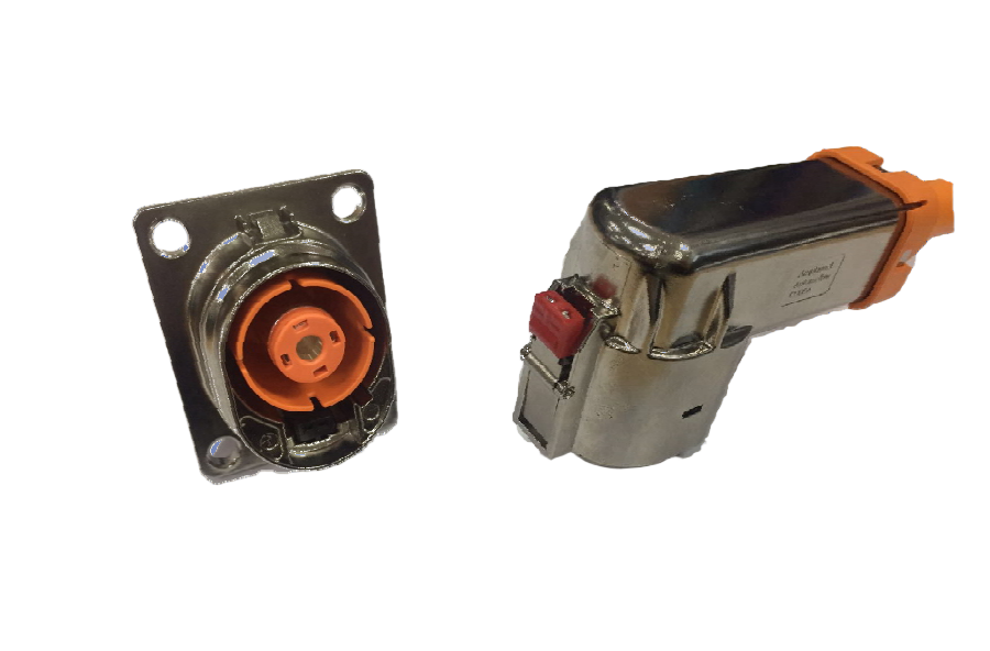 Amfenol HVMC1P12FV 1-polige hoogspanning 800VDC EV-metaalconnectoren met HVIL