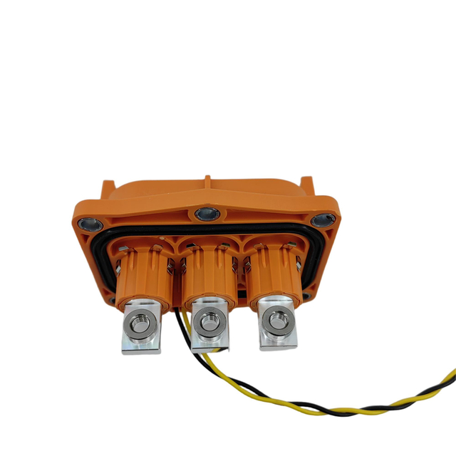 Amfenol HVC3P80MV 3-polige hoogspanning 800VDC EV-connectoraansluiting die HVC3P80FS koppelt met HVIL