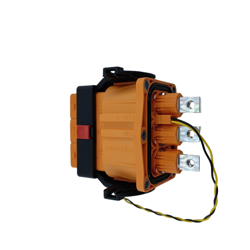 Amfenol HVC3P80 3-polige hoogspanning 800VDC EV-connectoren met HVIL