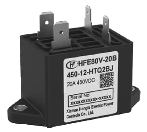 Hongfa DC-relais HFE80V-20C 