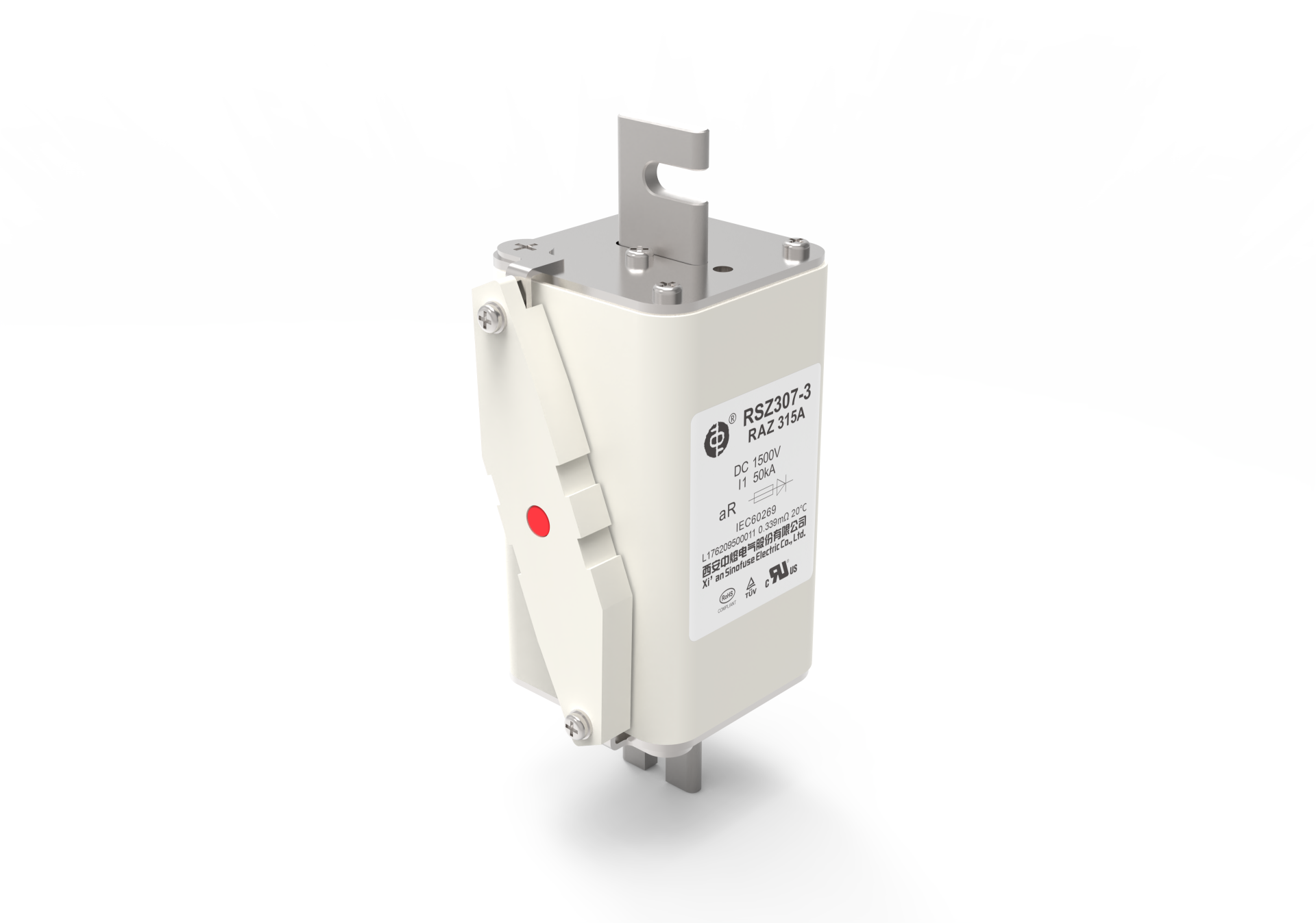 Sinofuse RSZ307-3-RAZ 1500V 100A-450A vierkante hoogspanningszekering
