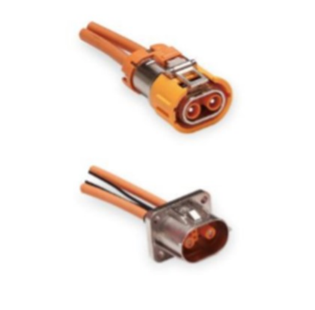 Amfenol HVMC2P24FS 2-polige hoogspanning 1000VDC EV-metaalconnectoren met HVIL