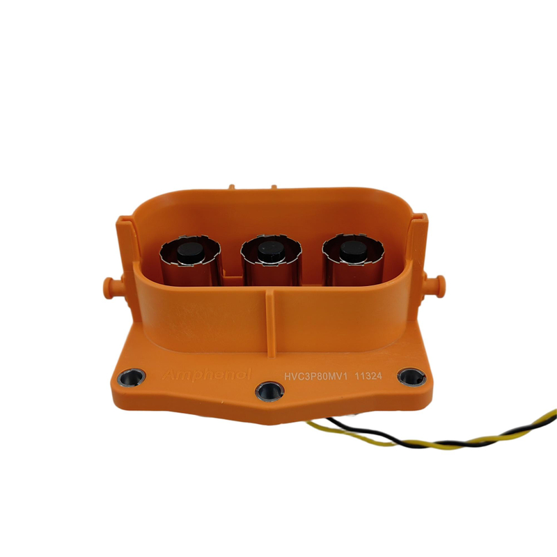 Amfenol HVC3P80MV 3-polige hoogspanning 800VDC EV-connectoraansluiting die HVC3P80FS koppelt met HVIL